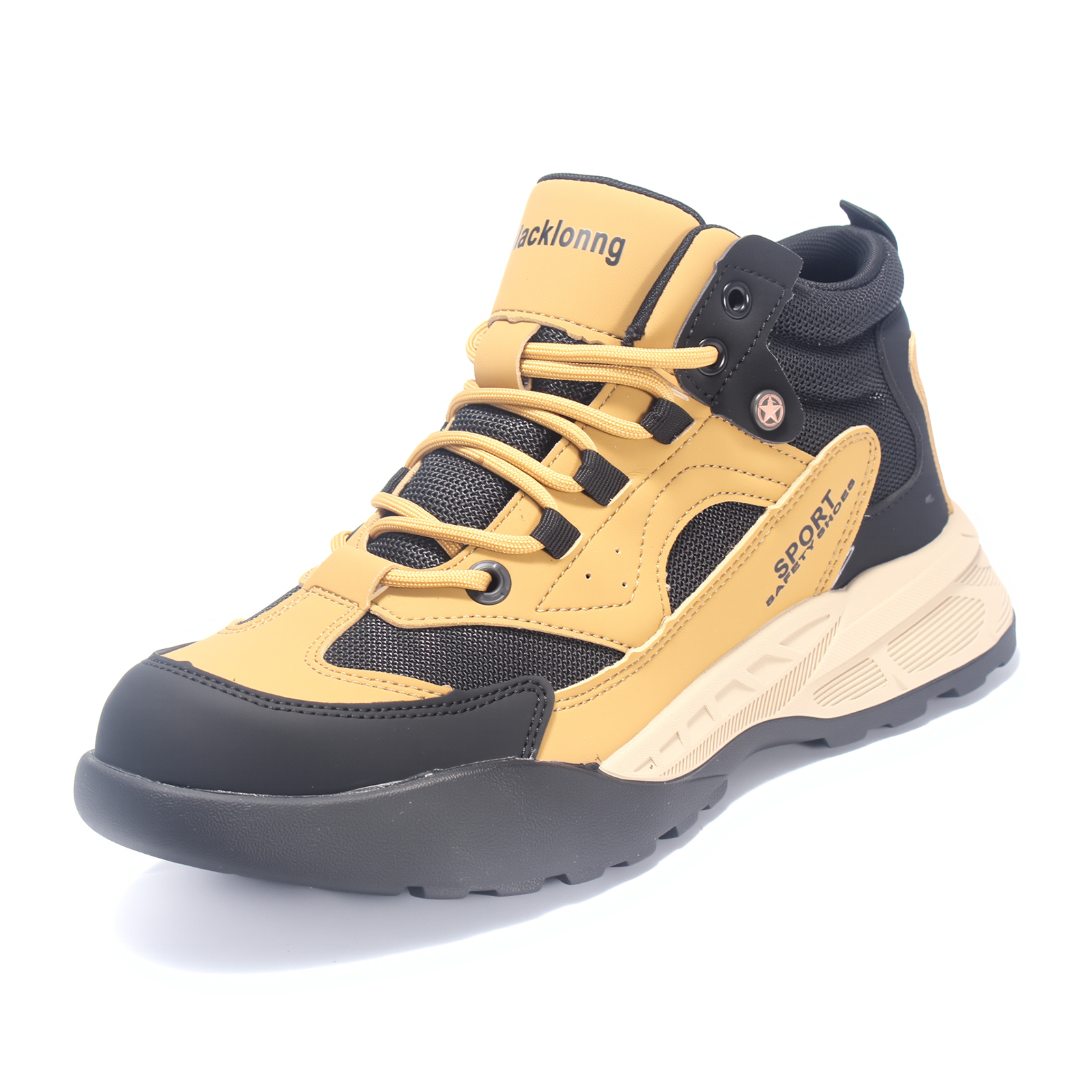 Lightweight Breathable Safety Shoes for Men And Women Rubber Sole with Armor Suede And Hard Plastic Steel Toe for Engineers