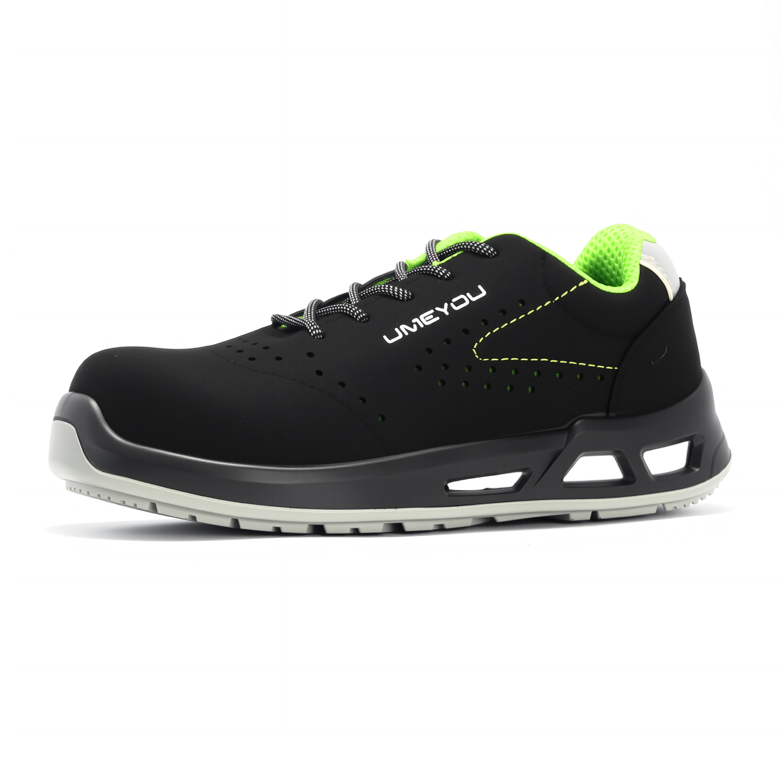 New Design Safety Shoes Microfiber Upper Automatic Lace System Anti-smash Anti-puncture Durable Ultra-light PU Outsole
