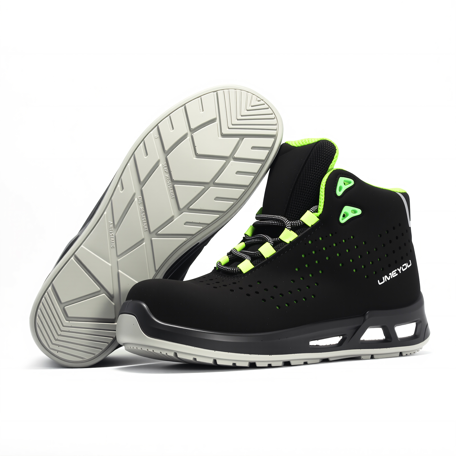 Leather Mid-Cut Safety Shoes for All Seasons for Factory Use Winter Autumn Summer Spring