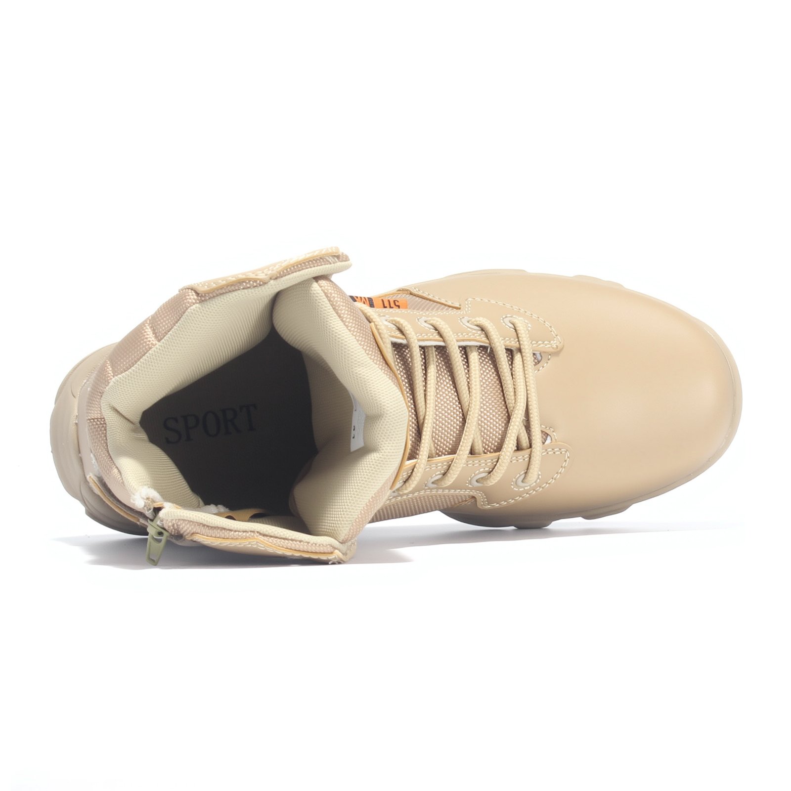 Men's Tactical Boots High-Tall Fashion Anti-Collision Hiking Shoes Waterproof Rubber Lace-Up for Outdoor Summer Winter