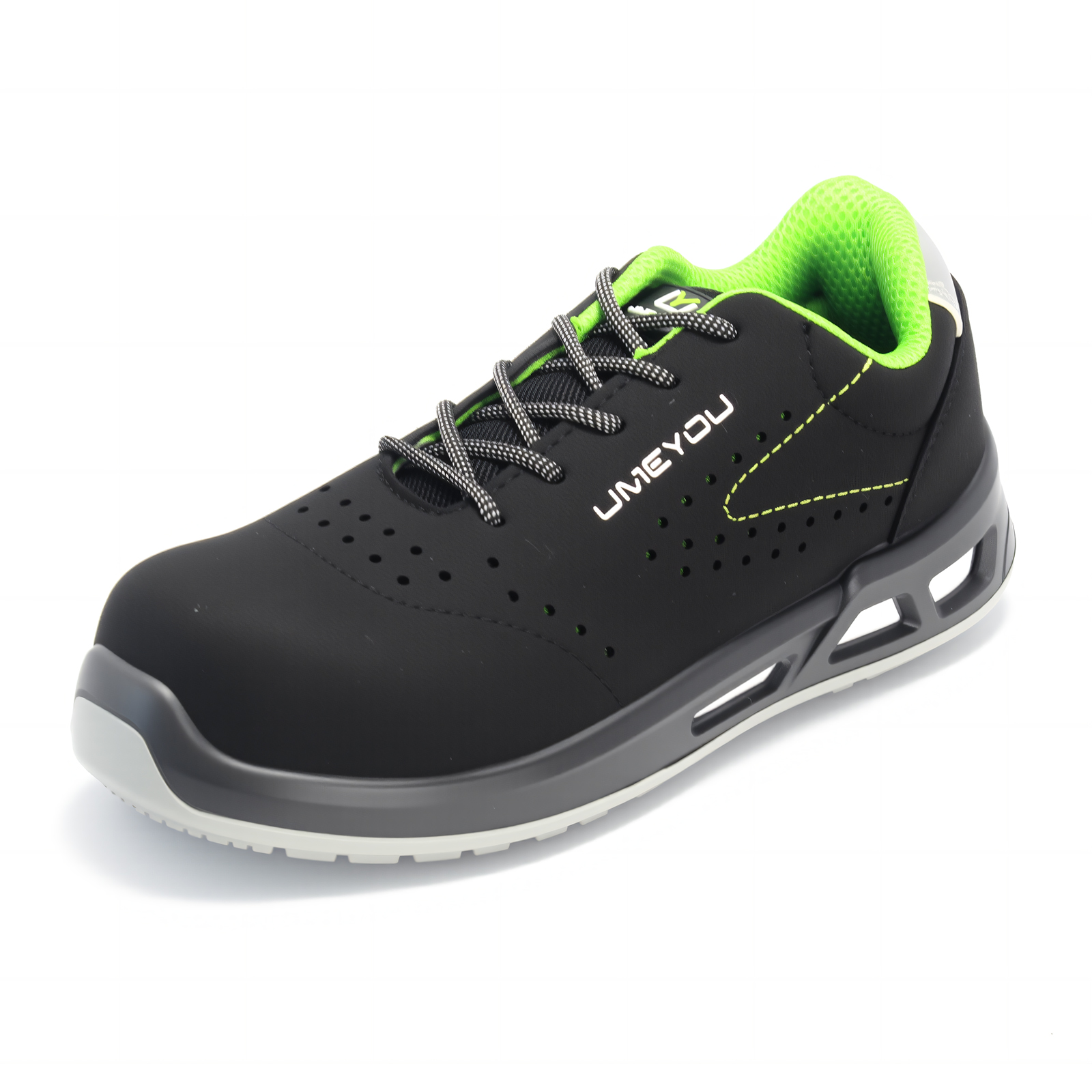 New Design Safety Shoes Microfiber Upper Automatic Lace System Anti-smash Anti-puncture Durable Ultra-light PU Outsole