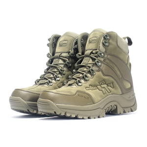 Custom Brand Men's Outdoor Mountain Climbing Hiking Training Shoes Suede Leather Lace Up Tactical Boots