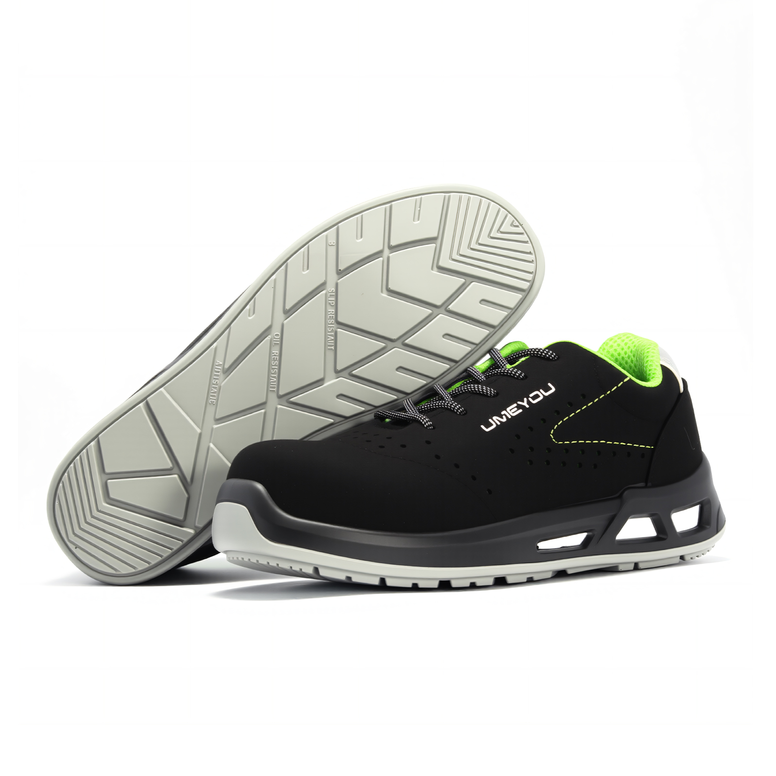 New Design Safety Shoes Microfiber Upper Automatic Lace System Anti-smash Anti-puncture Durable Ultra-light PU Outsole