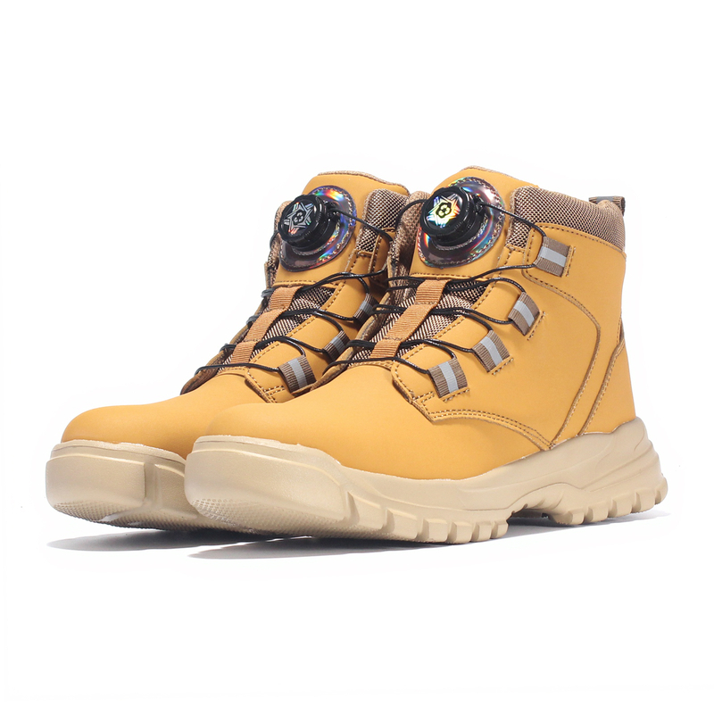 Wholesale Customised Men's Work Shoes Waterproof Wear-Resistant Steel Toe Puncture Resistant Safety Shoes