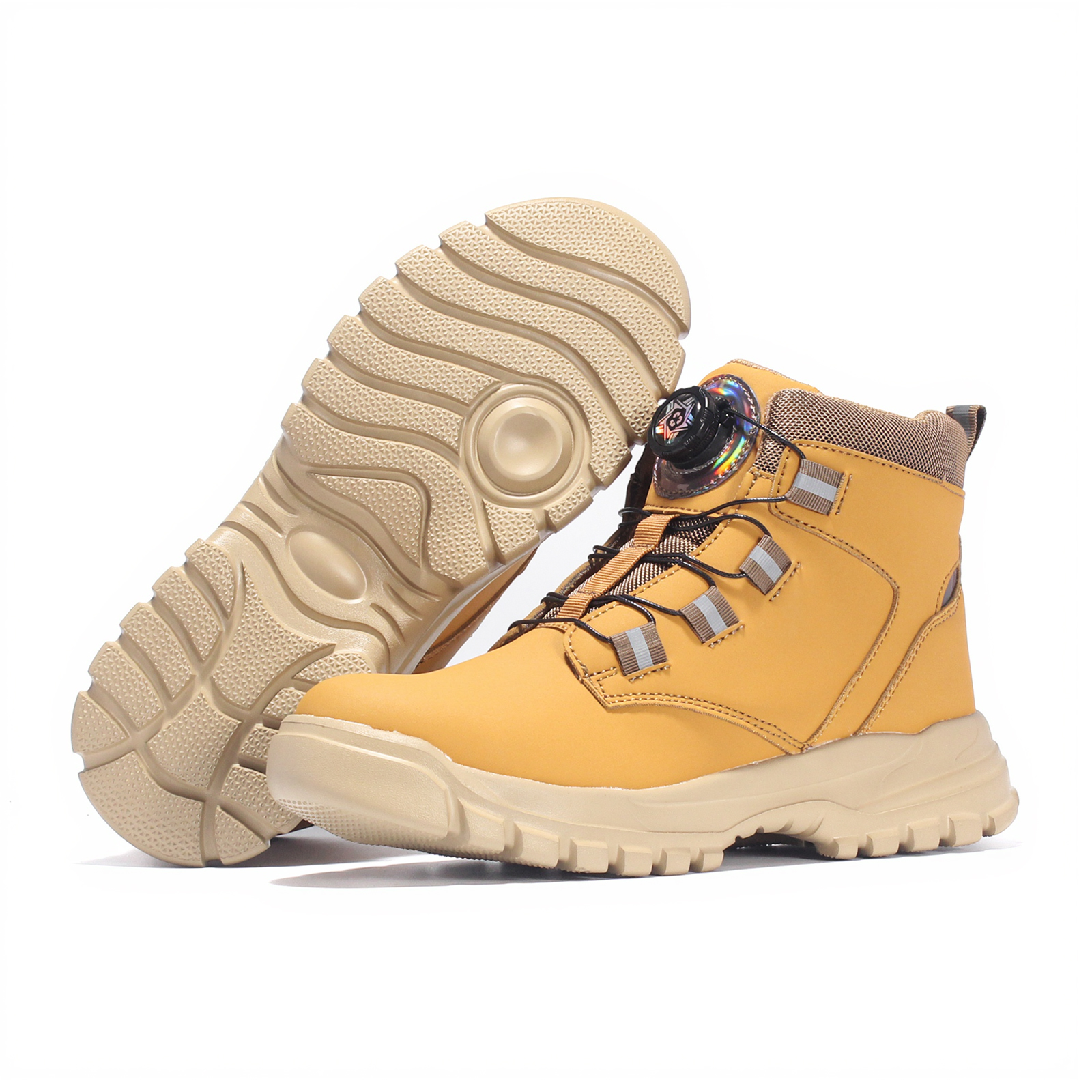 Wholesale Customised Men's Work Shoes Waterproof Wear-Resistant Steel Toe Puncture Resistant Safety Shoes