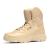 Men's Tactical Boots High-Tall Fashion Anti-Collision Hiking Shoes Waterproof Rubber Lace-Up for Outdoor Summer Winter