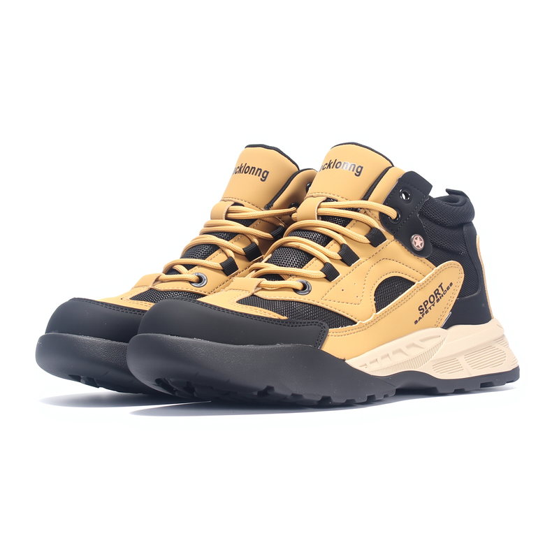 Lightweight Breathable Safety Shoes for Men And Women Rubber Sole with Armor Suede And Hard Plastic Steel Toe for Engineers