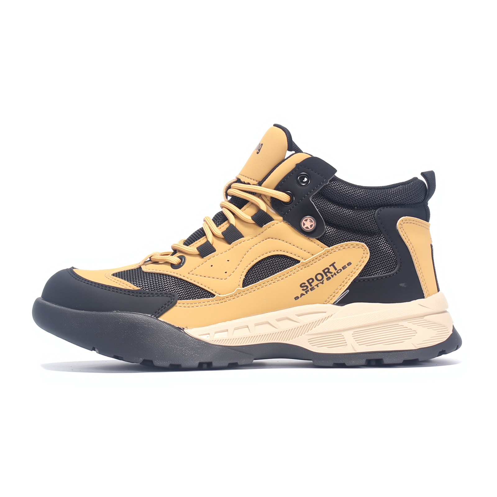 Lightweight Breathable Safety Shoes for Men And Women Rubber Sole with Armor Suede And Hard Plastic Steel Toe for Engineers